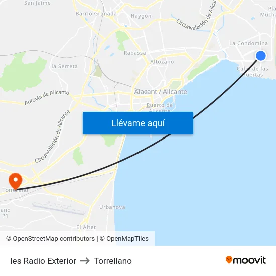 Ies Radio Exterior to Torrellano map