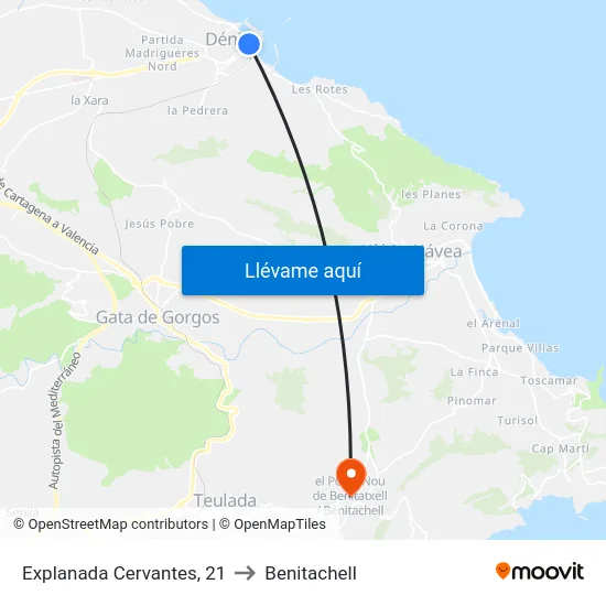 Explanada Cervantes, 21 to Benitachell map