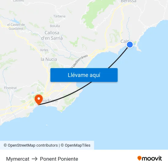 Mymercat to Ponent Poniente map