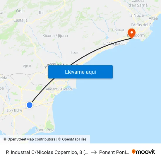 P. Industral C/Nicolas Copernico, 8 (Tempe 3) to Ponent Poniente map