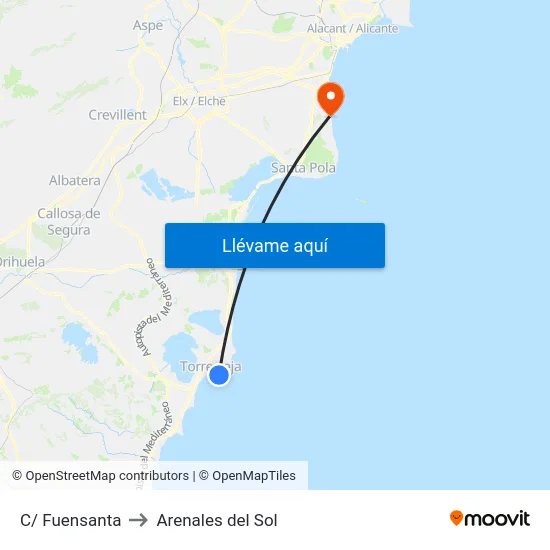 C/ Fuensanta to Arenales del Sol map