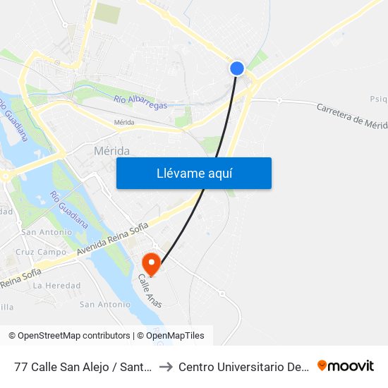 77 Calle San Alejo / Santa Isabel to Centro Universitario De Mérida map