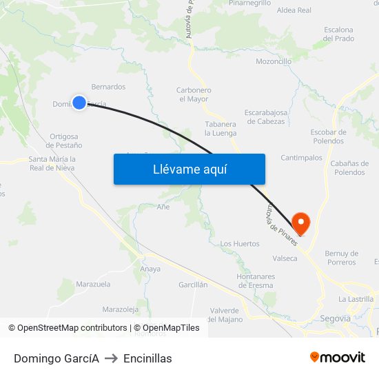 Domingo Garcí­A to Encinillas map