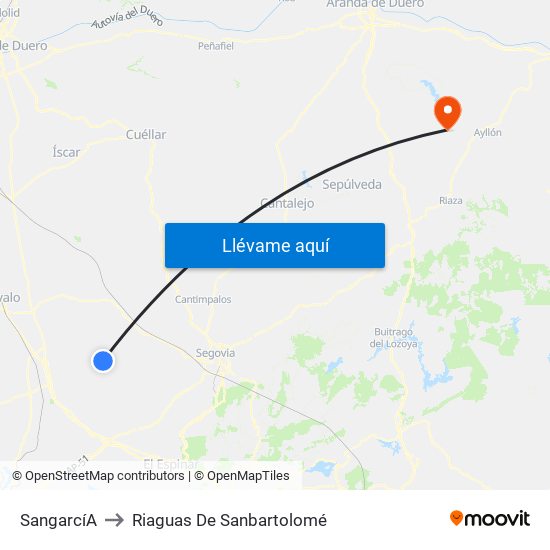 Sangarcí­A to Riaguas De Sanbartolomé map