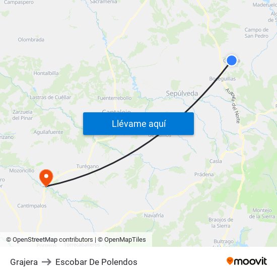 Grajera to Escobar De Polendos map