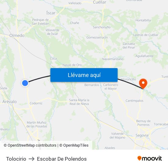 Tolocirio to Escobar De Polendos map
