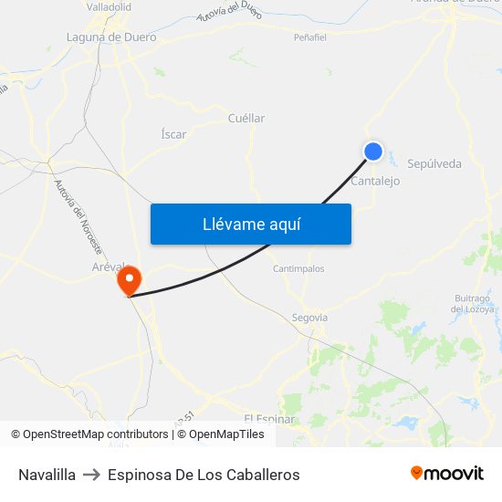 Navalilla to Espinosa De Los Caballeros map