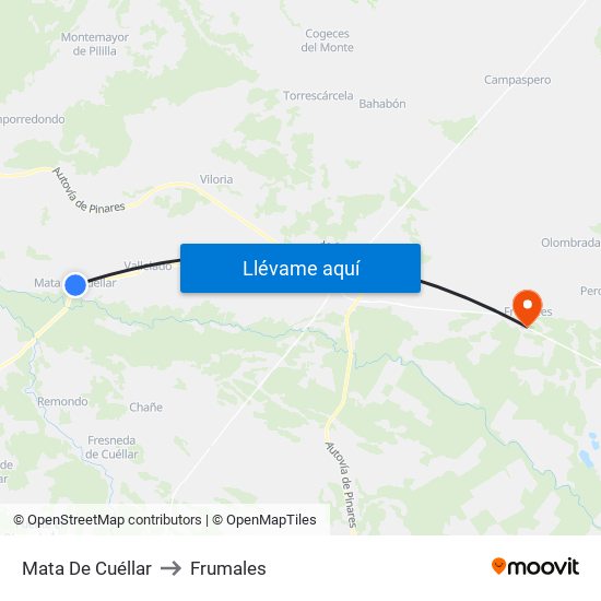 Mata De Cuéllar to Frumales map