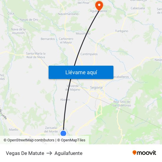 Vegas De Matute to Aguilafuente map