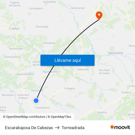 Escarabajosa De Cabezas to Torreadrada map