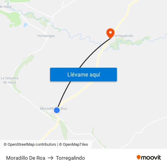 Moradillo De Roa to Torregalindo map