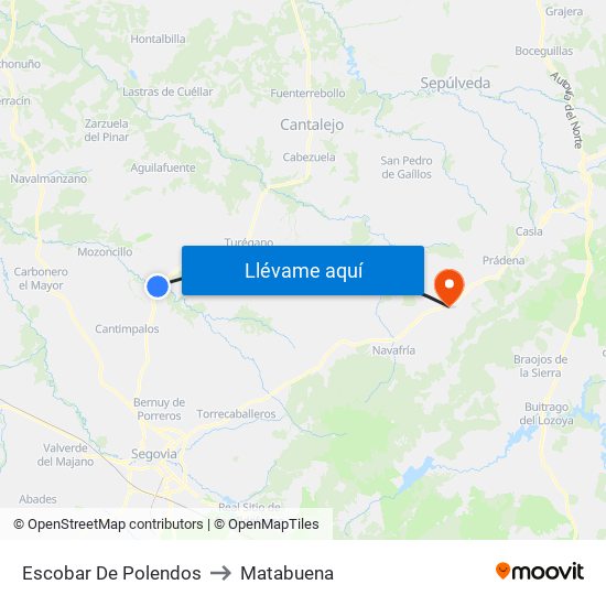 Escobar De Polendos to Matabuena map