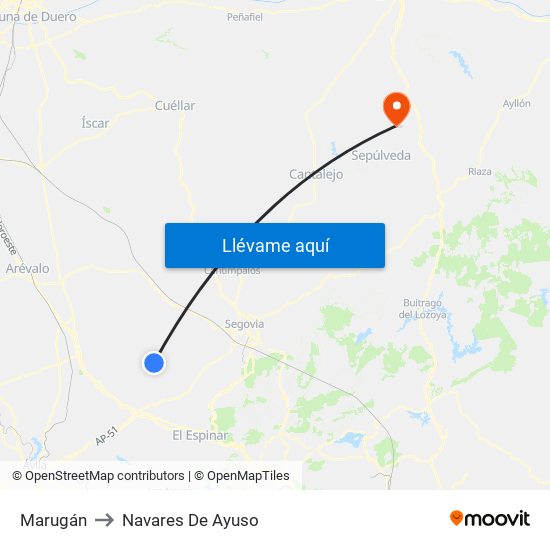 Marugán to Navares De Ayuso map