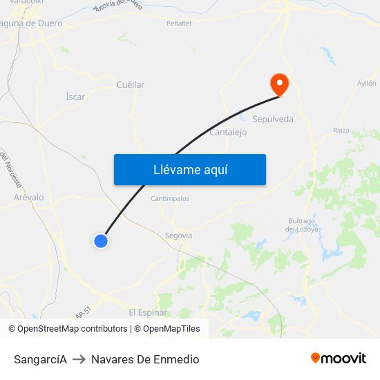 Sangarcí­A to Navares De Enmedio map