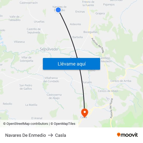 Navares De Enmedio to Casla map