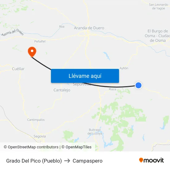 Grado Del Pico (Pueblo) to Campaspero map