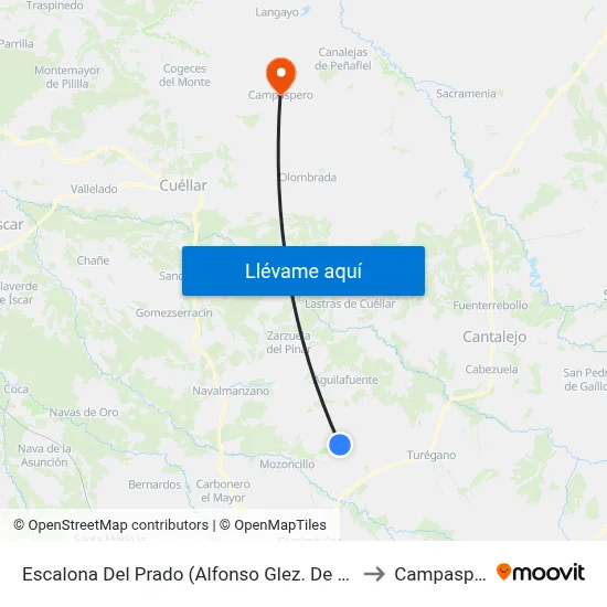 Escalona Del Prado (Alfonso Glez. De La Hoz) to Campaspero map