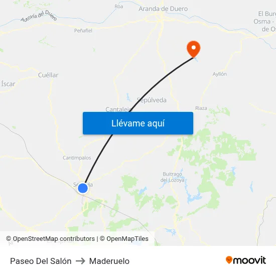 Paseo Del Salón to Maderuelo map