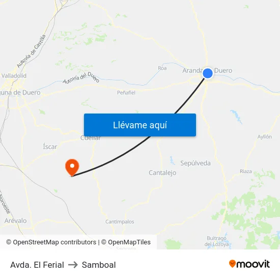 Avda. El Ferial to Samboal map