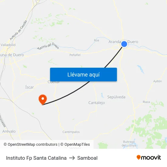 Instituto Fp Santa Catalina to Samboal map
