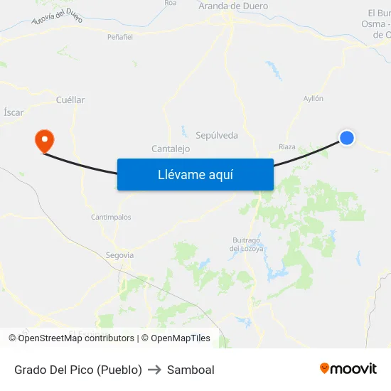 Grado Del Pico (Pueblo) to Samboal map