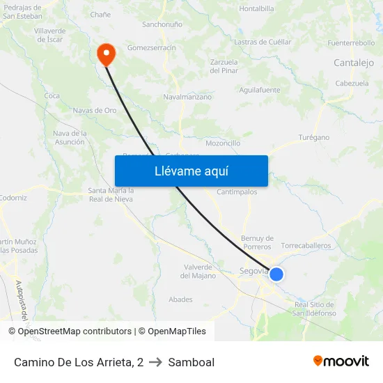 Camino De Los Arrieta, 2 to Samboal map
