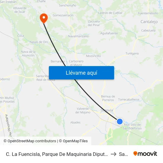 C. La Fuencisla, Parque De Maquinaria Diputación De Segovia, Quitapesares to Samboal map