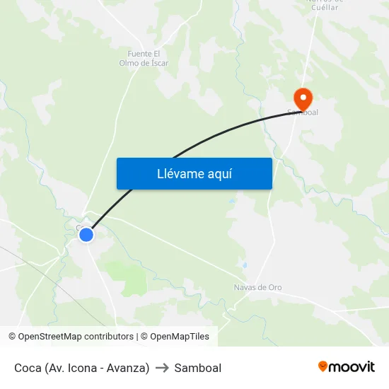 Coca (Av. Icona - Avanza) to Samboal map