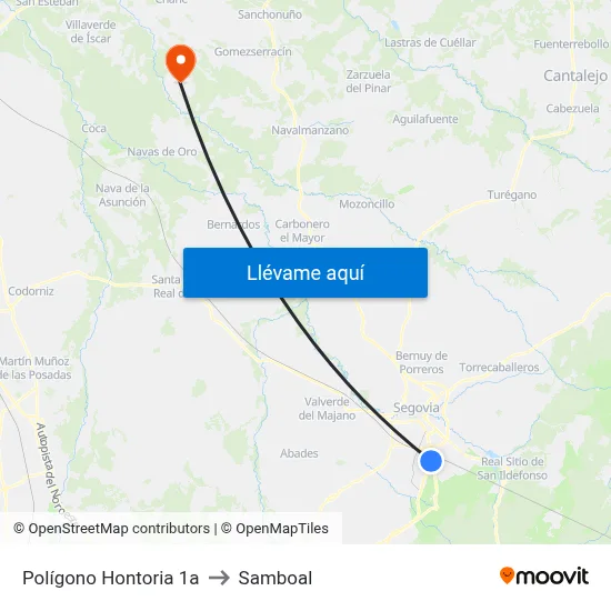 Polígono Hontoria 1a to Samboal map