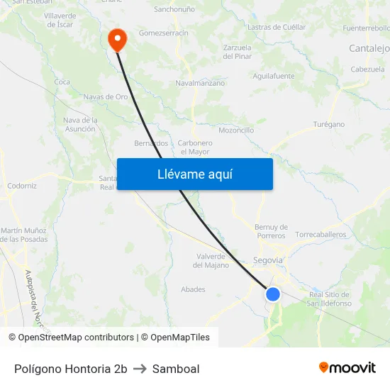 Polígono Hontoria 2b to Samboal map