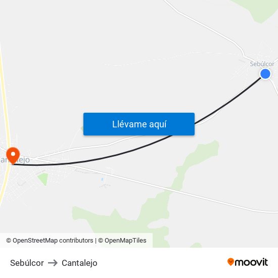 Sebúlcor to Cantalejo map