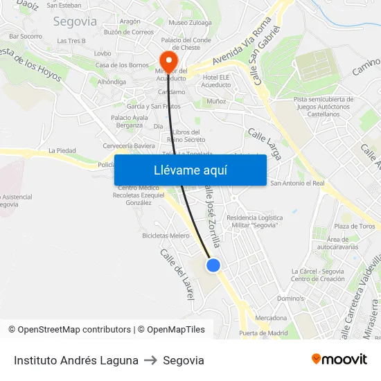 Instituto Andrés Laguna to Segovia map
