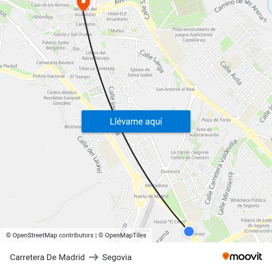 Carretera De Madrid to Segovia map