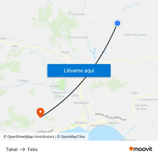 Tahal to Felix map