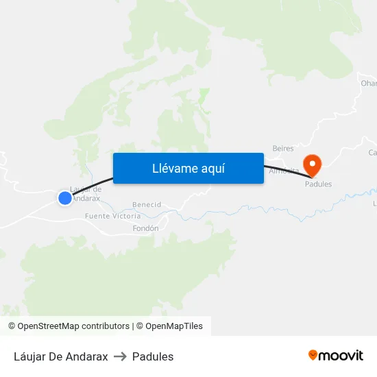 Láujar De Andarax to Padules map
