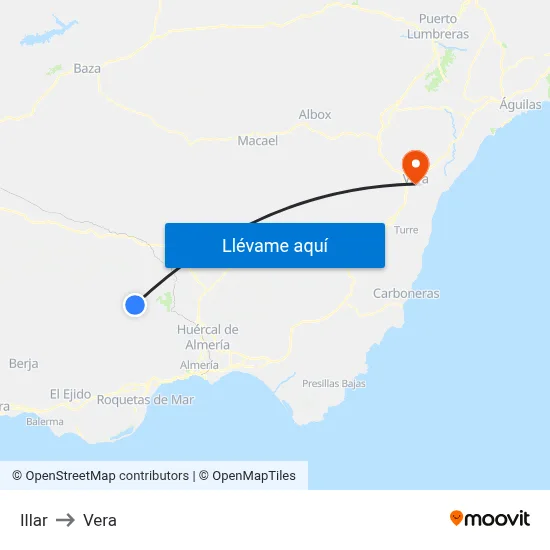 Illar to Vera map