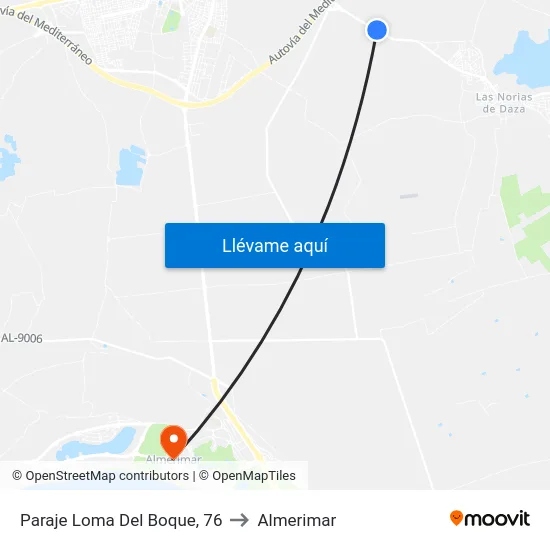 Paraje Loma Del Boque, 76 to Almerimar map