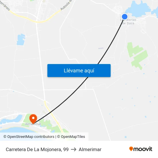 Carretera De La Mojonera, 99 to Almerimar map