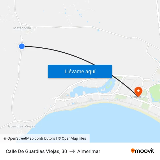 Calle De Guardias Viejas, 30 to Almerimar map