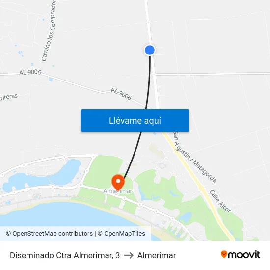 Diseminado Ctra Almerimar, 3 to Almerimar map