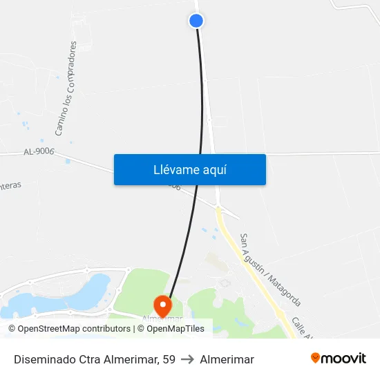 Diseminado Ctra Almerimar, 59 to Almerimar map