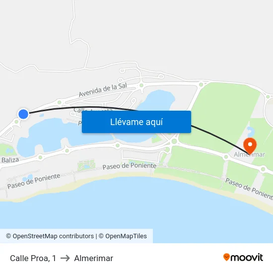 Calle Proa, 1 to Almerimar map