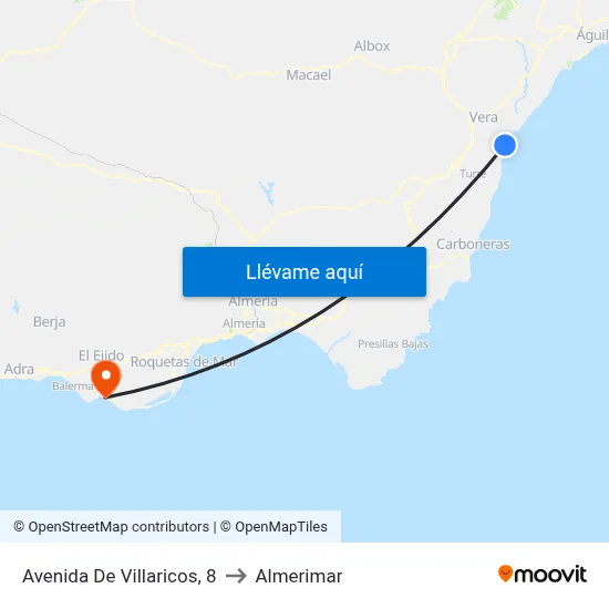 Avenida De Villaricos, 8 to Almerimar map