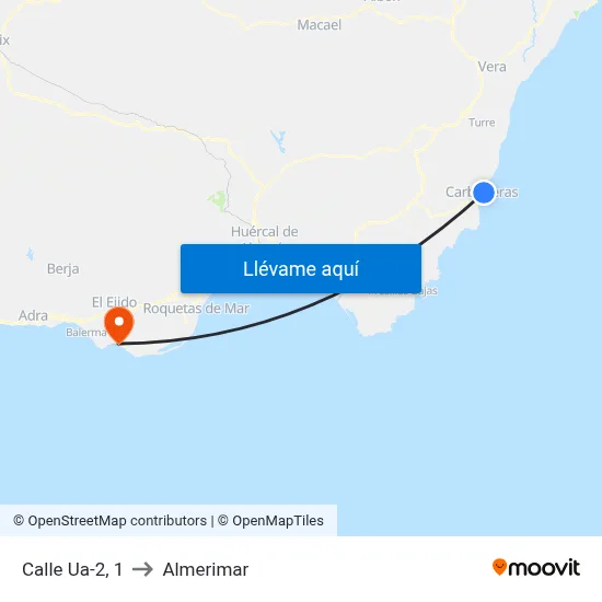 Calle Ua-2, 1 to Almerimar map