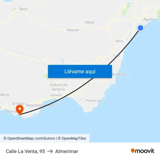 Calle La Venta, 95 to Almerimar map