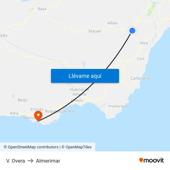 V. Overa to Almerimar map