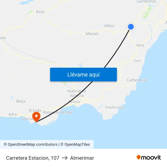 Carretera Estacion, 107 to Almerimar map