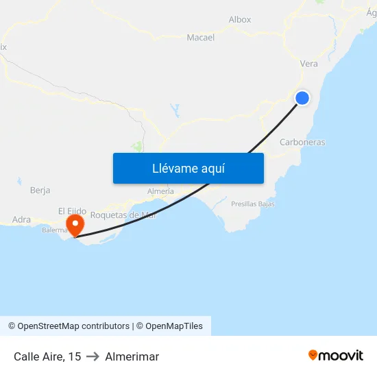 Calle Aire, 15 to Almerimar map