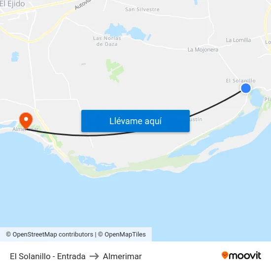 El Solanillo - Entrada to Almerimar map