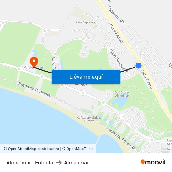 Almerimar - Entrada to Almerimar map